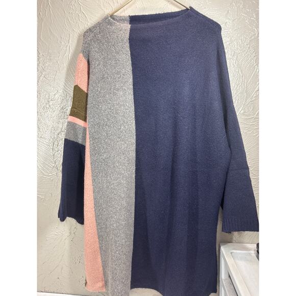 Ann Taylor Colorblock Sweater oversized Tunic Womens Size Medium - Picture 2 of 6